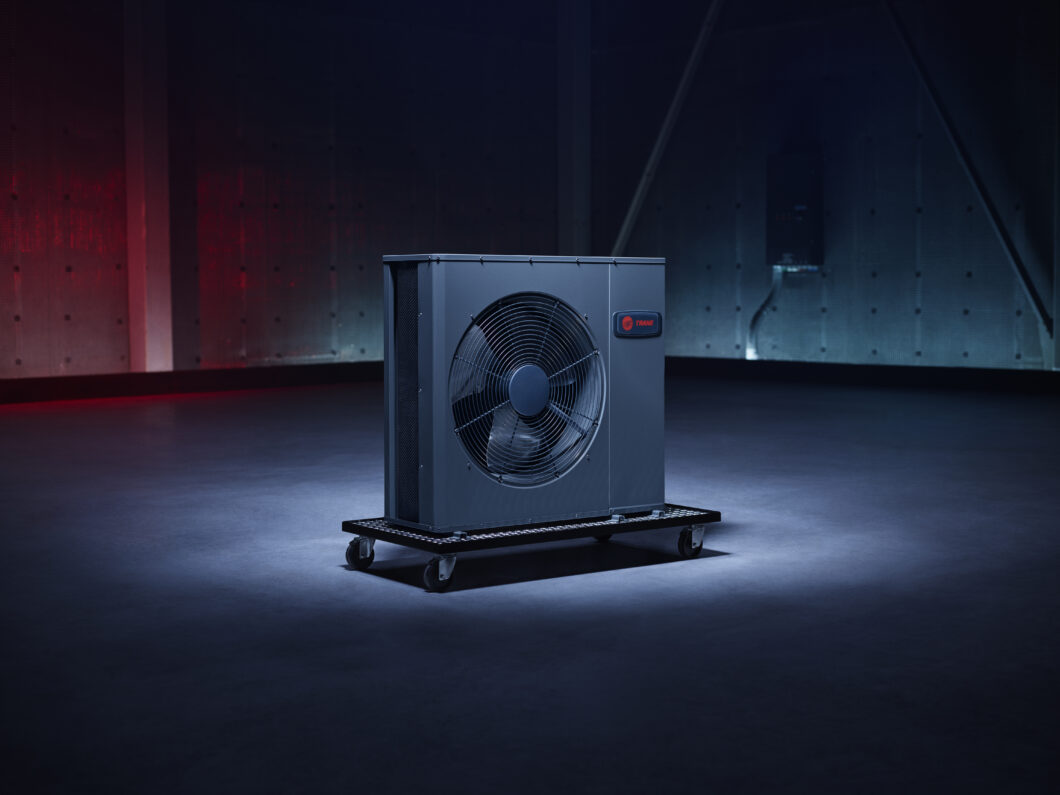 Compact low-profile heat pump system package photo — SEER 16.0